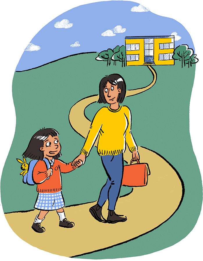 Starting-Reception-On-way-to-school Picture